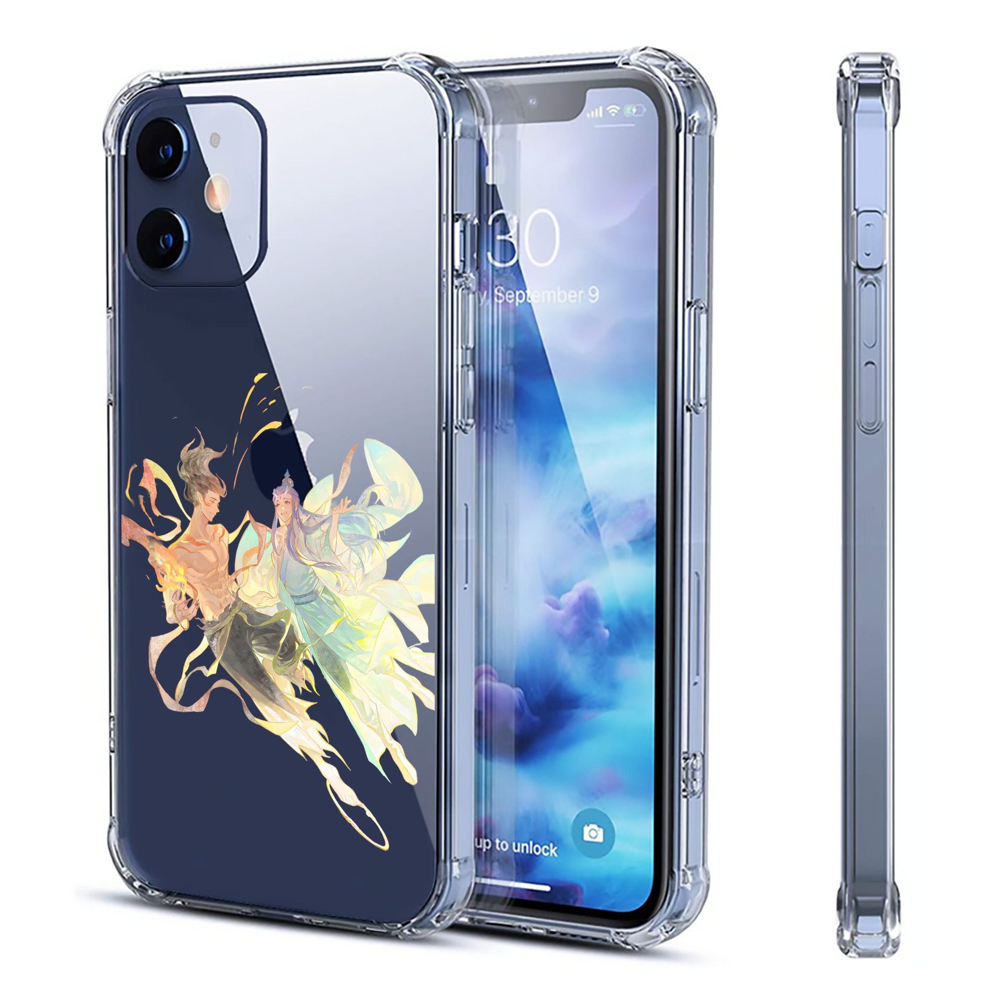 （画像用） Ne Zha 2 ナタ 魔童の大暴れ 【iPhone 12シリーズ対応】透明スマホケース（クリアソフトケース）